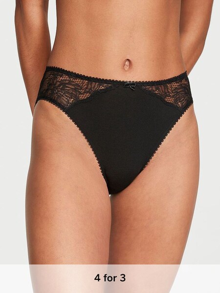 Black Smooth Hipster Stretch Cotton Knickers (P29973) | £9