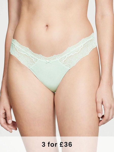 Misty Jade Foil Green Thong Knickers (P30019) | £14