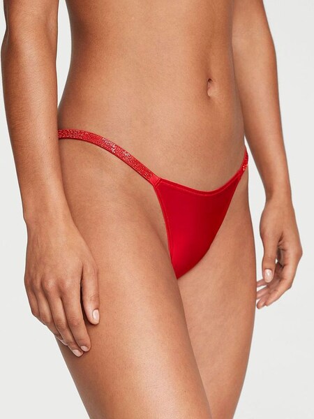 Lipstick Red Satin Cheeky Knickers (P30021) | £35
