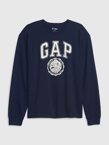 Navy Blue Teen Sesame Street Organic Cotton Graphic T-Shirt (P32185) | £25