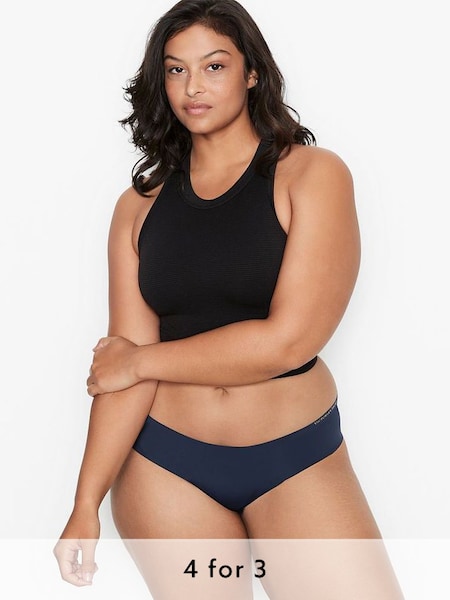 Noir Navy Blue Cheeky No-Show Knickers (P35705) | £12