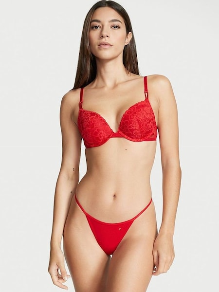 Lipstick Red No Show Thong Knickers (P37020) | £9