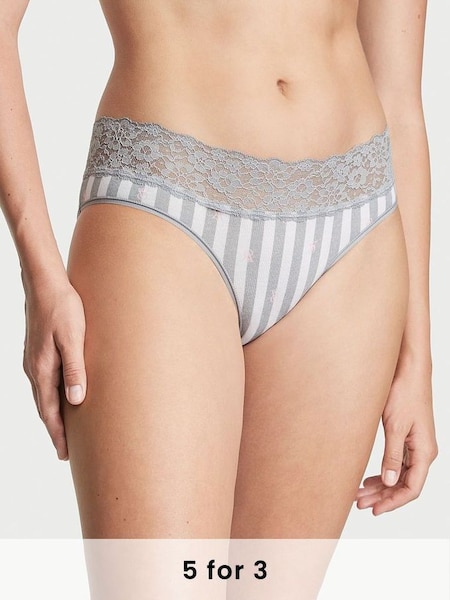 Grey Lace Waist Hipster Knickers (P53292) | £9