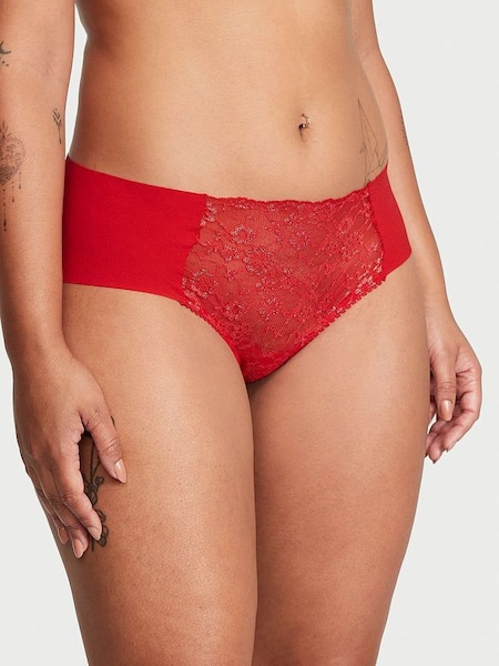 Lipstick Red Gold Posey Lace Cheeky Knickers (P57563) | £4