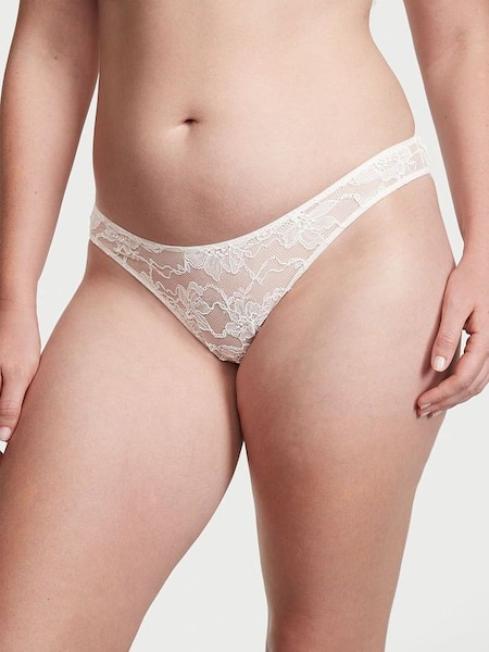 Coconut White Chain Thong Shine Strap Knickers (P57890) | £20