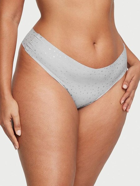 Flint Grey Twinkle Foil Smooth Thong Knickers (P57943) | £6