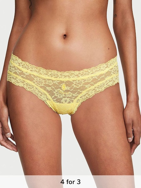 Lemon Birthstone Embroidery Cheeky Lace Knickers (P57947) | £14