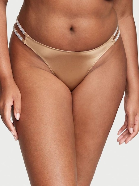 Toffee Nude Smooth Double Thong Shine Strap Knickers (P61116) | £20