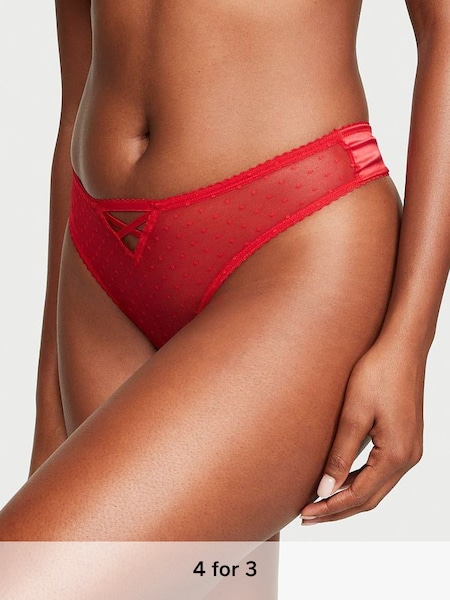 Lipstick Red Thong Knickers (P61127) | £14