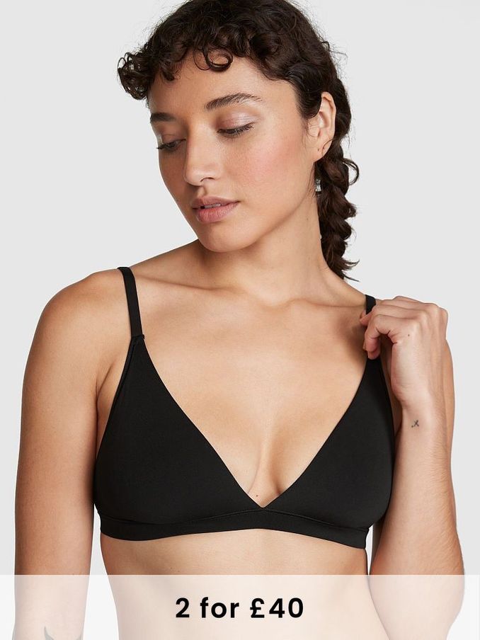 Buy Black Bralettes Plain Lingerie Online Victoria s Secret UK