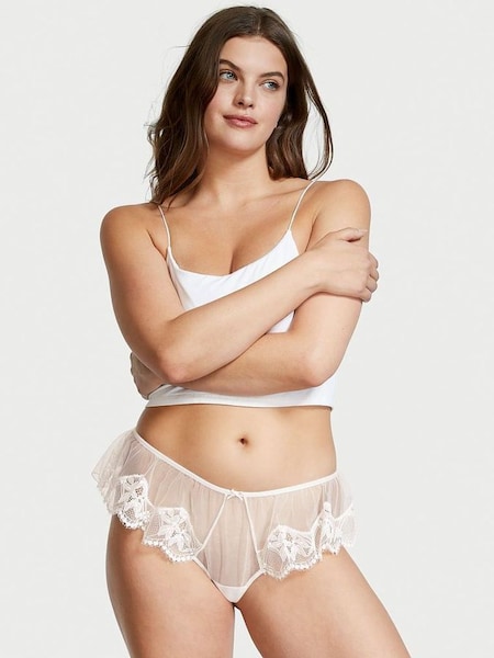 Coconut White Lace Cheeky Knickers (P73226) | £25