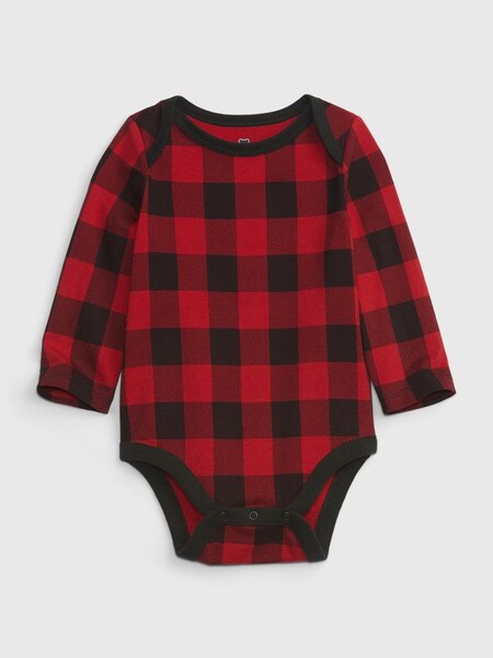 Red Graphic Long Sleeve Baby Bodysuit (P75493) | £8