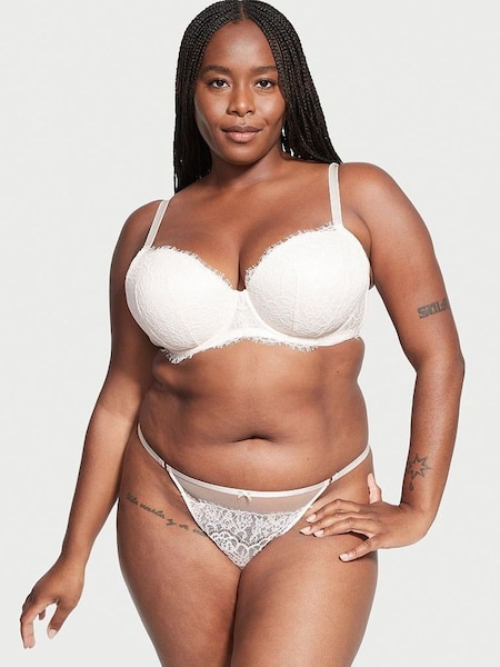 Coconut White Lace Lightly Lined Demi Bra (P75559) | £49
