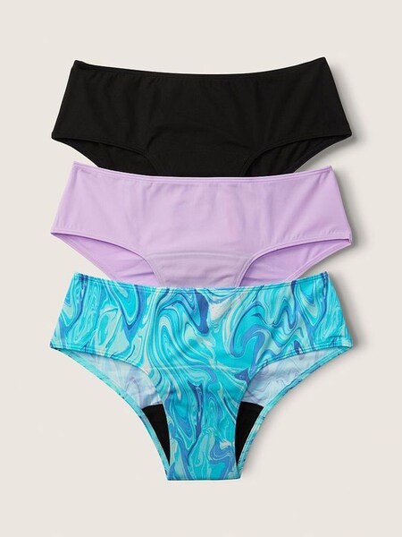 Black/Purple/Blue Tie Dye Hipster Period Pant Knickers Multipack (P75707) | £45