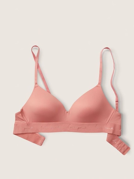 French Rose Pink Smooth Non Wired Push Up T-Shirt Bra (P76831) | £21