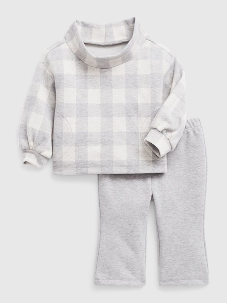 Grey Cosy Check Baby Outfit Set (P77830) | £30