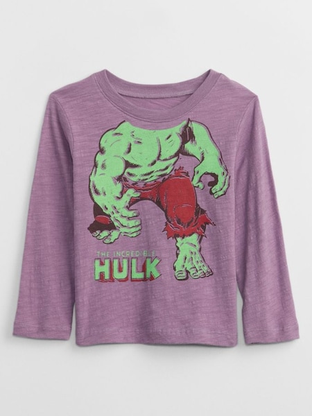 Purple Hulk Long Sleeve Crew Neck Graphic T-Shirt (P80000) | £16