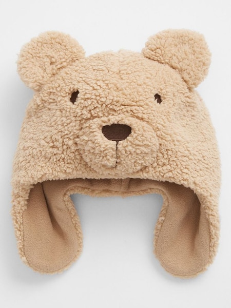 Light Brown Toddlers Cosy Brannan Bear Trapper Hat (P82615) | £18