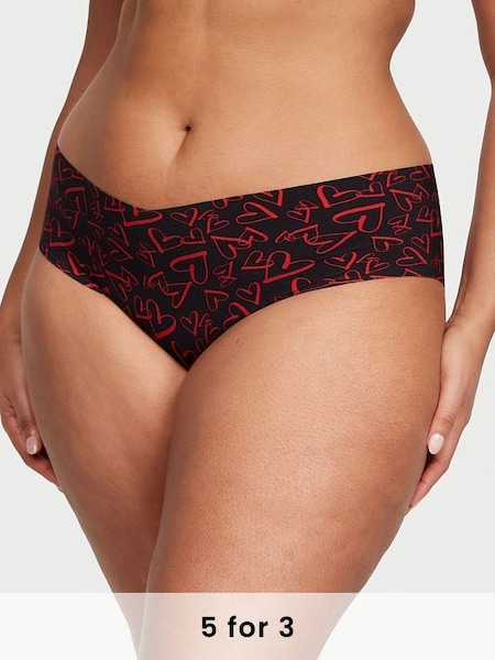 Black Outline Heart Smooth Hipster Knickers (P82788) | £9