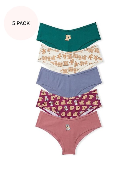 Green/Blue/White/Red Print Cheeky Cotton Knickers Multipack (P82881) | £25
