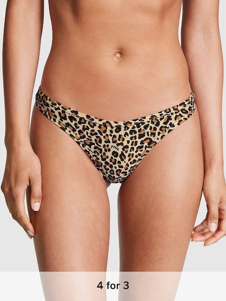 Leopard Cotton Thong Knickers (P82889) | £9