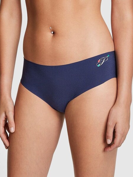 Midnight Navy Blue Script No Show Hipster Knickers (P82941) | £9
