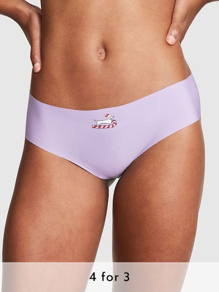 Pastel Lilac Purple Holiday Dog No Show Cheeky Knickers (P82954) | £9