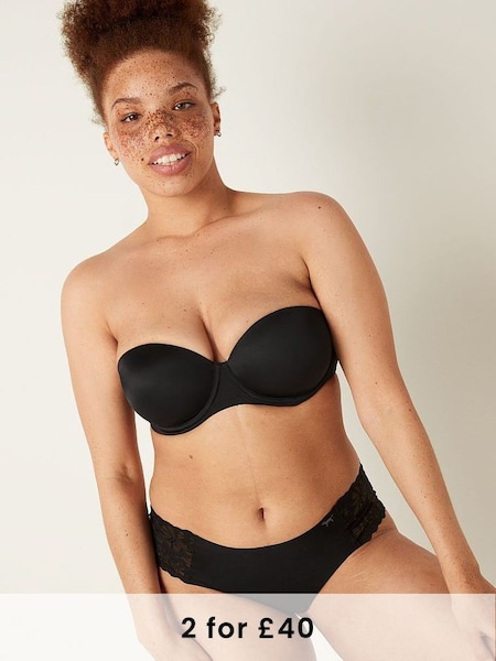 Pure Black Smooth Multiway Strapless Push Up Bra (P84122) | £25