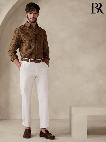Banana Republic Brown Enzo Twill Shirt (P84963) | £75