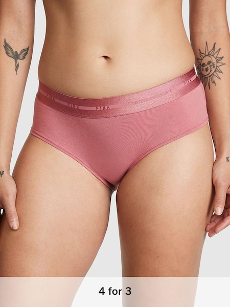 Soft Begonia Pink Logo Hipster Knickers (P86285) | £9