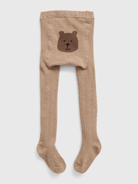 Brown Brannan Bear Cable Knit Tights (P86481) | £5