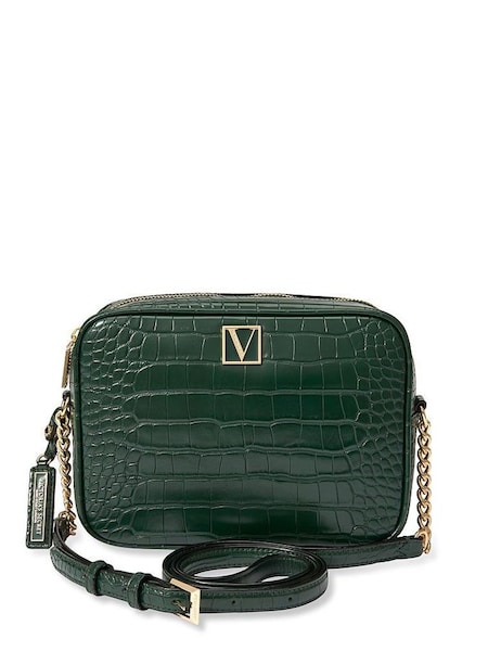 Emerald Green Croc Crossbody Bag (P89089) | £49