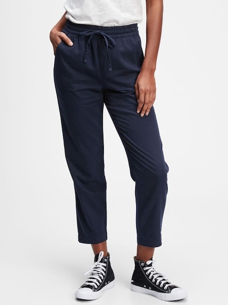 Blue Easy Straight Pull-On Trousers (P89946) | £35