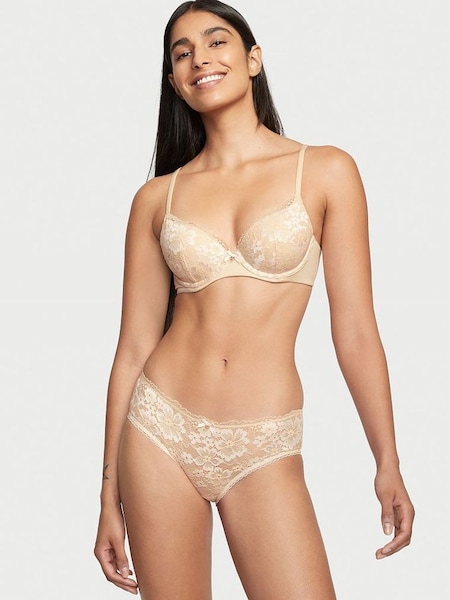 Champagne Nude Lace Hipster Knickers (P90994) | £14