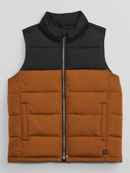 Black & Orange Cold Control Puffer Sleeveless Gilet (P91179) | £30