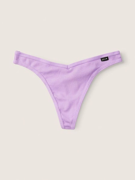 Purple Petal Cotton Thong Knickers (P92726) | £4