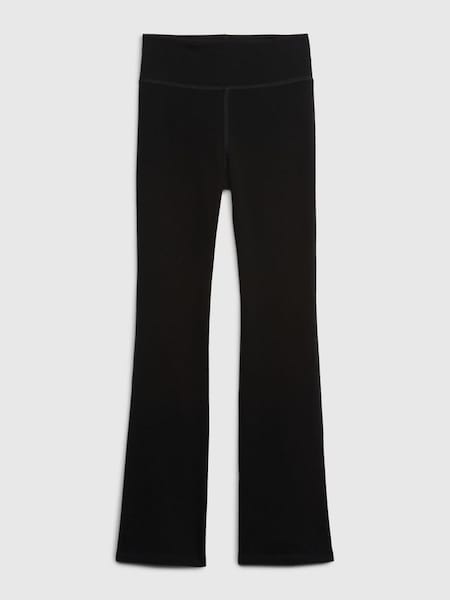 Black Organic Cotton Flare Leggings (4-13yrs) (P93543) | £12
