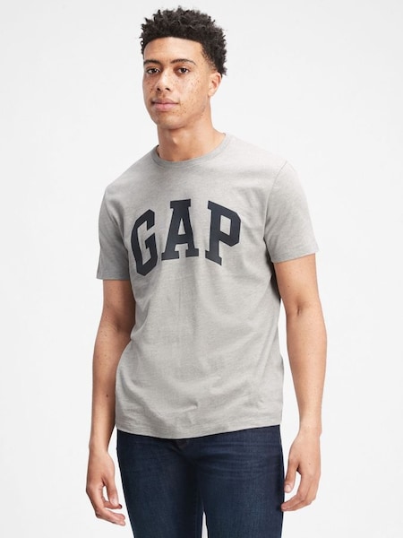 Light Grey Logo Short Sleeve Crew Neck T-Shirt (P94434) | £16