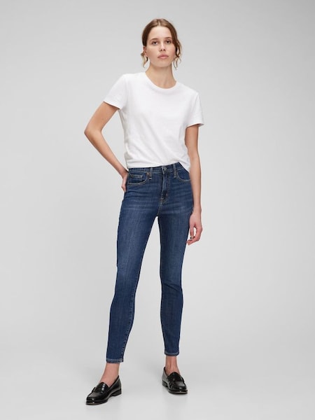 Mid Indigo Stretch High Waisted True Skinny Jeans (P94442) | £45