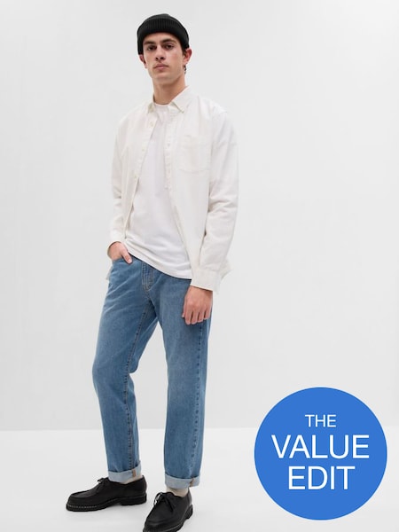 Light Wash Blue Straight Fit Jeans (P94446) | £40