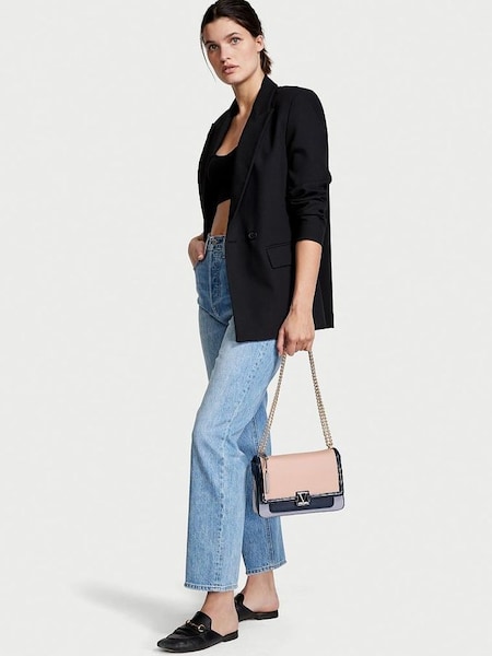 Pastel Pink Colourblock The Victoria Medium Shoulder Bag (P96060) | £65