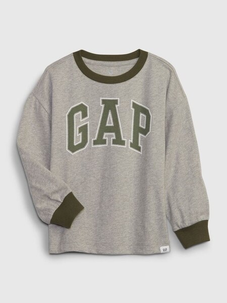 Grey Graphic Crew Neck Long-Sleeve Top (P96072) | £10