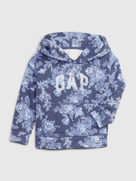 Blue LoveShackFancy Toddler Floral Logo Hoodie (P96079) | £30