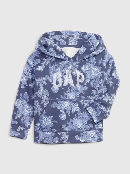 Blue LoveShackFancy Toddler Floral Logo Hoodie (P96079) | £15