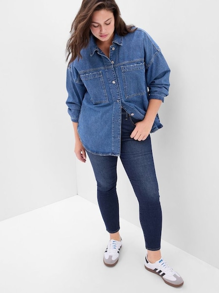 Blue High Waisted True Skinny Jeans with Washwell (P96919) | £55
