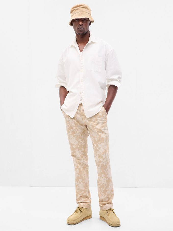 Buy Men s Trousers Cream Clothing Online Gap UK
