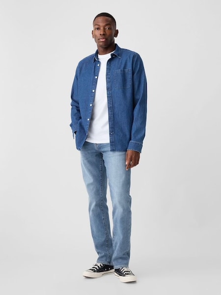 Light Wash Blue Stretch Slim Fit Soft Wear Washwell Jeans (P96952) | £50