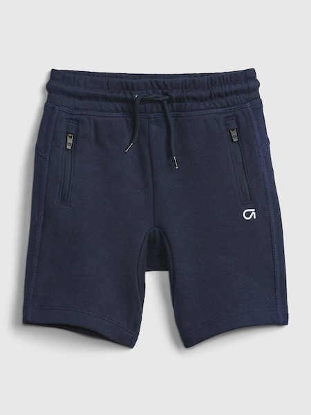 Navy Blue Pull On Zip Pocket Baby Jogger Shorts (12mths-5yrs) (P97492) | £10