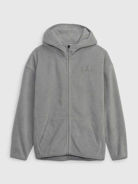 Grey Arch Logo Zip Hoodie (P98794) | £30