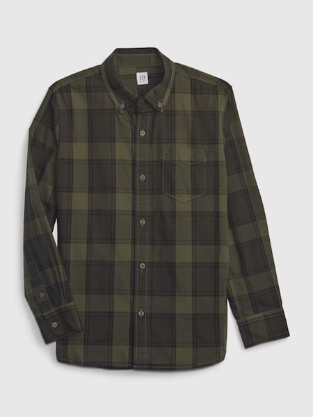 Green Poplin Button-Down Shirt (P99228) | £20